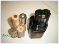 Akkupack für Hitachi FEB12s - 12 Volt zum Selbsteinbau