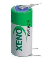 Xeno XL-055 T3 - 2/3AA 1650mA Lithium-Thionylchlorid-Batterie - mit Printlötfahnen (+Pol=Einzelpin & -Pol=Doppelpin)