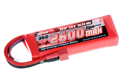 XCell - LiPo PLUS Pack 2600 2S1P 35C - 7,4 Volt 2600mAh Li-Poly