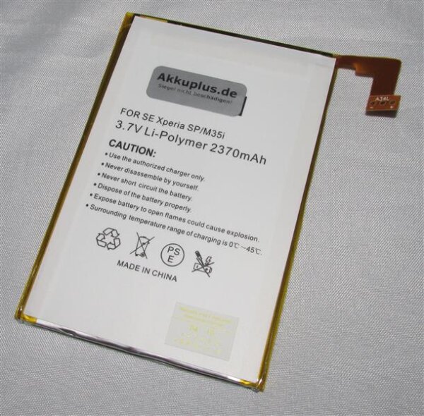 Ersatzakku - Sony Ericsson Xperia SP / 1266-340.1 / C5303 - 3,7 Volt 2370mAh Li-Polymer