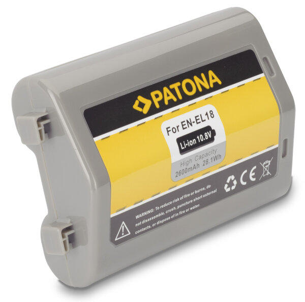 Ersatzakku - Nikon EN-EL18 - 10,8 Volt 2600mAh Li-Ion