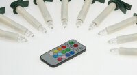 LED Christbaumkerzen mit Fernbedienung 10 Kerzen + 1 Fernbedienung, RGB