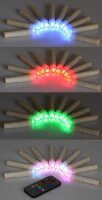 LED Christbaumkerzen mit Fernbedienung 10 Kerzen + 1 Fernbedienung, RGB