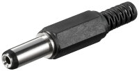goobay - DC-Stecker mit Knickschutz - Bohrung 2,1 mm x...