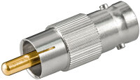 BNC-Kupplung > Cinchstecker<br>mit Goldkontakten