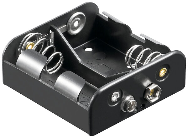 goobay - 2x C (Baby) Batteriehalter - Druckknopf