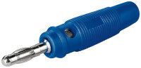 goobay - Bananen-Stecker mit Querloch 4 mm, trittfest, Blau