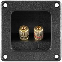 goobay - Lautsprecher Terminal - 75,9 x 75,9 mm mit Metallkappen