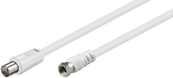 SAT/Antennen Adapterkabel (<70 dB), 2x geschirmt<br>F-Stecker > Koax-Stecker