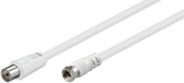 SAT/Antennen Adapterkabel (<70 dB), 2x geschirmt<br>F-Stecker > Koax-Buchse