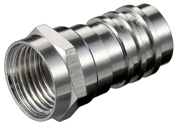 Crimp F-Stecker 7,0 mm<br>Kupfer-Nickel