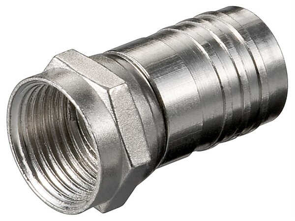 Crimp F-Stecker 8,0 mm<br>Kupfer-Nickel