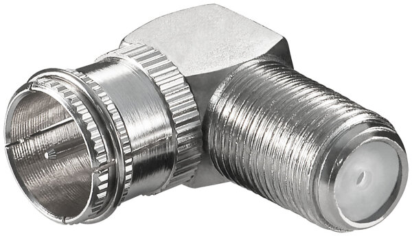 Winkeladapter: F-Stecker (Quick) > F-Buchse 90°