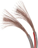 goobay - Lautsprecherkabel transparent CU - Rolle 25m - Querschnitt 2 x 0,5 mm²
