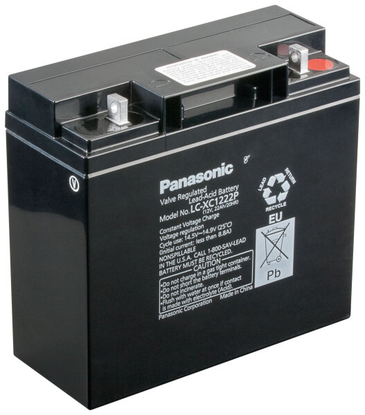 Panasonic - LC-XC1222P - 12 Volt 22Ah Pb - Gewinde M5