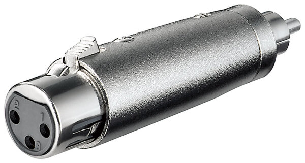 XLR Adapter; Cinch Stecker zu XLR Buchse