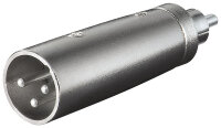 goobay - XLR-Adapter, Cinch-Stecker zu XLR-Stecker - XLR-Stecker (3-Pin) > Cinch-Stecker