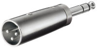 XLR Adapter; AUX Klinke 6,35 mm stereo Stecker zu XLR...