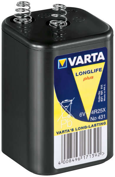 Varta - LONGLIFE - 4R25X / 431 - 6 Volt 8500mAh Zinkchlorid Batterie
