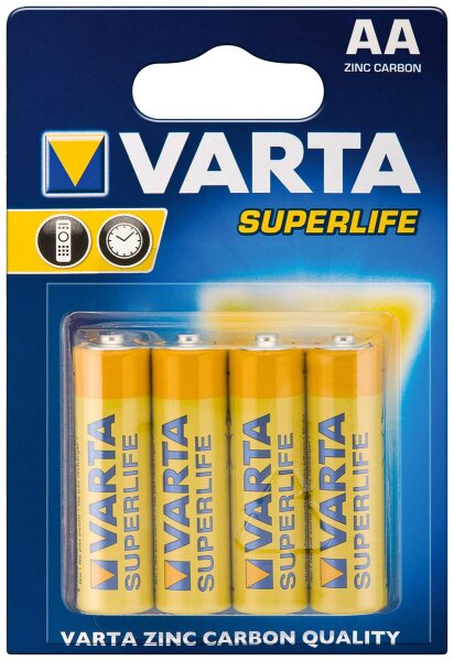 Varta - Superlife 2006 - R6 / AA (Mignon) - 1,5 Volt Zinkchlorid - 4er Blister