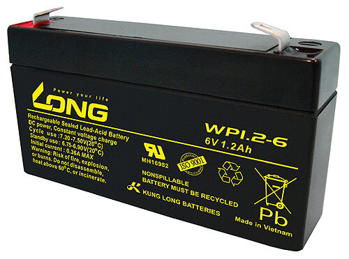 Long - WP1.2-6 - 6 Volt 1200mAh Pb