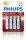 Philips Powerlife - LR 6 / Mignon AA - 1,5 Volt Alkali-Mangan - 4er Blister