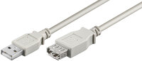 USB 2.0 Hi-Speed Verlängerungskabel, Grau - USB...