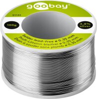 goobay - Profi-Lötzinn bleifrei - Ø 0,35mm -...