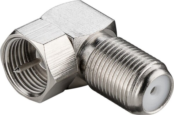 Winkeladapter: F-Stecker > F-Buchse 90°
