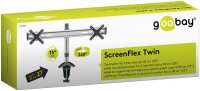 goobay - ScreenFlex Twin - Tischhalter für 2...