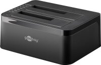 SATA HDD Dual Festplatten Docking Station<br>zum Anschluss an den PC über SuperSpeed USB 3.0