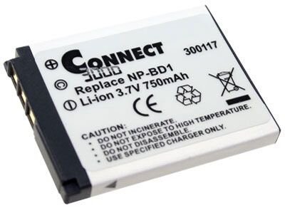 Ersatzakku - Sony NP-BD1 / NP-FD1 - 3,6 Volt 600mAh Li-Ion