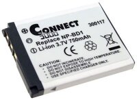 Ersatzakku - Sony NP-BD1 / NP-FD1 - 3,6 Volt 600mAh Li-Ion
