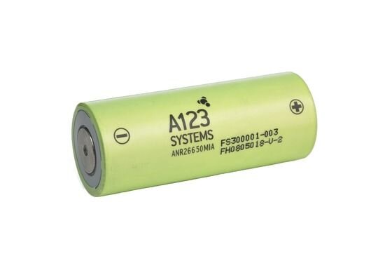 A123Systems - ANR26650M1B B-Grade - 3,3 Volt 2500mAh LiFePO4