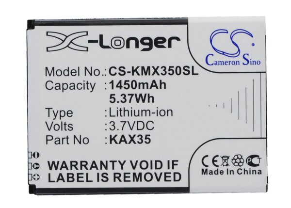 Ersatzakku - CS-KMX350SL - Kazam Trooper X3.5 - 3,7 Volt 1450mAh Li-Ion