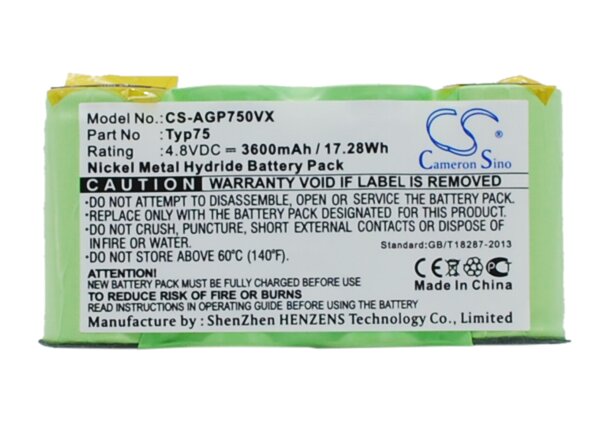 Ersatzakku - CS-AGP750VX - AEG AG64x - 4,8 Volt 3600mAh Ni-MH