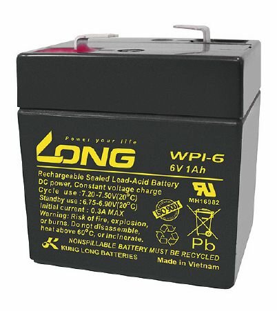 Long - WP1-6 - 6 Volt 1000mAh Pb - Bleiakku