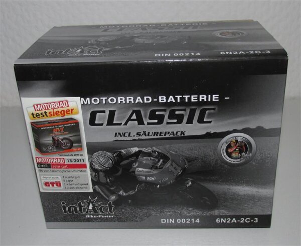 IntAct - CLASSIC - DIN 00214 / 6N2A-2C-3 - 6 Volt 2Ah Pb