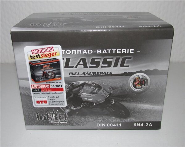 IntAct - CLASSIC - DIN 00411 / 6N4-2A - 6 Volt 4Ah Pb