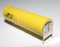 Akkupack - 2x1/2 AA - 260 RSE - 2,4 Volt 600mAh Ni-MH - 3er Print (2/1 Pin -/+)