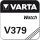 Varta - V379 / SR63 - 1,55 Volt 14mAh Silberoxid-Zink - Knopfzelle, Uhrenbatterie