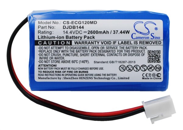 Ersatzakku - CS-ECG120MD - CMICS / DONGJIANG EKG - 14,4 Volt 2600mAh Li-Ion