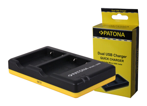 PATONA - Dual Schnell-Ladegerät - Nikon EN-EL5+, ENEL5 - inkl. Micro-USB Kabel
