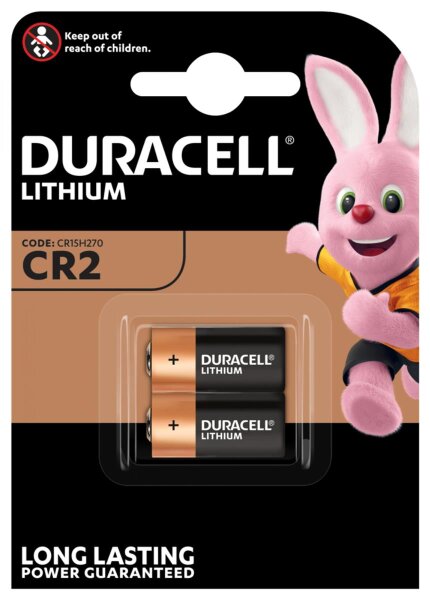 Duracell - Ultra Lithium - CR2 / DLCR2 / EL1CR2 / CR15H270 - 3 Volt 850mAh - 2er Blister