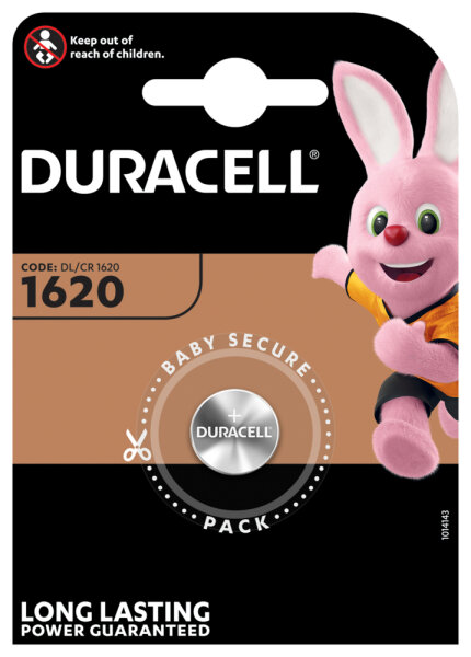 Duracell - CR1620 - 3 Volt 75mAh Lithium