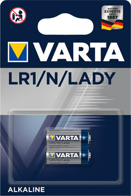 Varta - LR1 / N / Lady / 4001 - 1,5 Volt 850mAh AlMn - 2er Blister