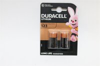 Duracell - CR 123 A  / CR123A / DL 123 - 3 Volt 1400mAh Lithium - 2er Blister