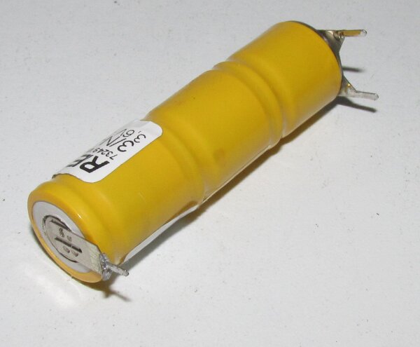 Backup - Ersatzakku für Sanyo 3/N-110AAS - 3,6 Volt - mit Printlötfahnen (+Pol=Einzelpin / -Pol=Doppelpin)