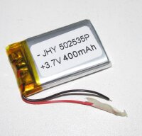 Einzelzelle - 502535 / 052535 - 3,7 Volt 400mAh Li-Polymer