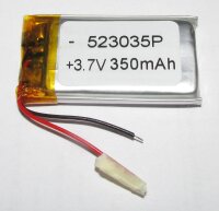 Einzelzelle - 502035 / 052035 - 3,7 Volt 300mAh Li-Polymer